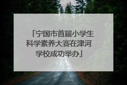 宁国市首届小学生科学素养大赛在津河学校成功举办